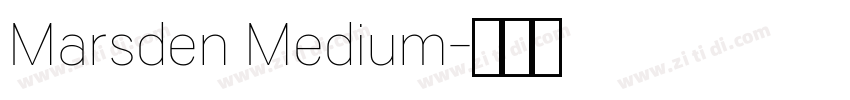 Marsden Medium字体转换